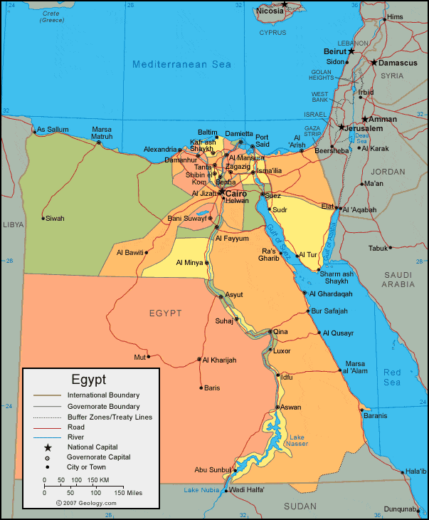 موقعیت کشور مصر